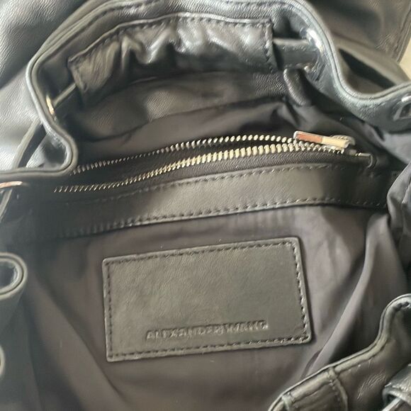Alexander Wang Lambskin leather Marti Backpack Bag Washed Black Rhodium Hardware - Picture 8 of 17